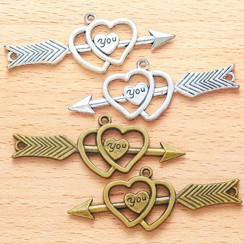 Zinc Alloy Heart Pendants plated DIY Sold By Bag