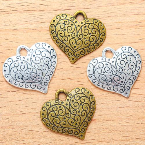 Zinc Alloy Heart Pendants plated DIY Sold By Bag