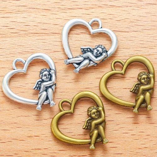 Zinc Alloy Heart Pendants plated DIY Sold By Bag