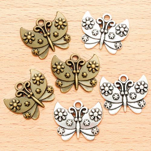 Zinc Alloy Animal Pendants Butterfly plated DIY Sold By Bag