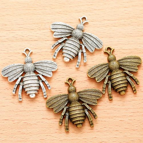 Zinc Alloy Animal Pendants Bee plated DIY Sold By Bag