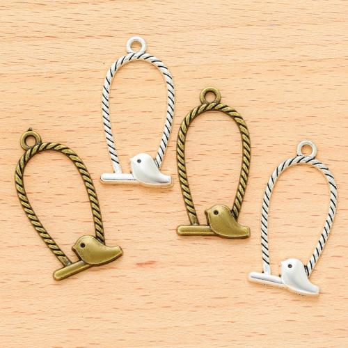 Zinc Alloy Animal Pendants Bird plated DIY Sold By Bag