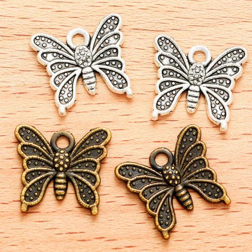 Zinc Alloy Animal Pendants Butterfly plated DIY Sold By Bag