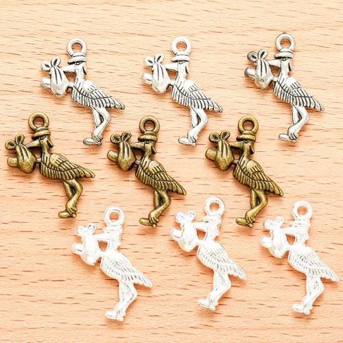 Zinc Alloy Animal Pendants Woodpecker plated DIY Sold By Bag