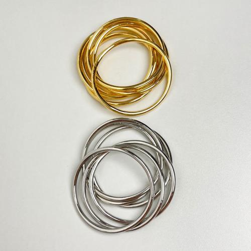 Lo zinco in lega Bangle Jewelry, lega in zinco, placcato, 5 pezzi & gioielli di moda & per la donna, nessuno, Inner diameter: about 6.2cm., Venduto da set