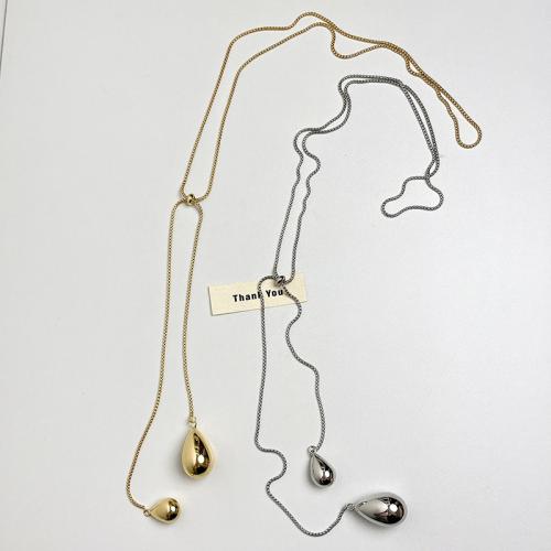 Tibetan Style Sweater Chain Necklace, plated, fashion jewelry & for woman, more colors for choice, Length:Approx 112 cm, Sold By PC