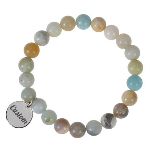 Gemstone Bracelets, 304 Stainless Steel, with Gemstone, handmade, different materials for choice & for woman, more colors for choice, Sold By PC