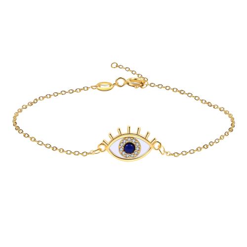 Cúbicos Circonia pulsera Latón Micro pavimenta, metal, con 4cm extender cadena, chapado, micro arcilla de zirconia cúbica & para mujer & esmalte, más colores para la opción, longitud aproximado 18 cm, Vendido por UD