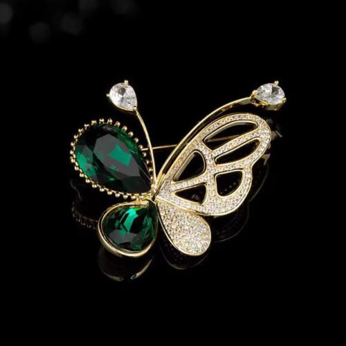 Tibetan Style Brooches, plated, for woman & with rhinestone, more colors for choice, Sold By PC