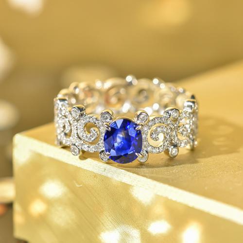 Brass Finger Ring platinum plated & micro pave cubic zirconia & for woman & hollow US Ring Sold By PC