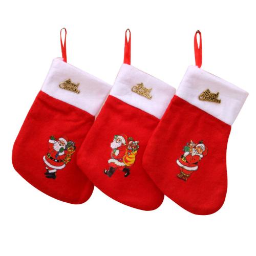 Non-woven tyger Christmas Sock, tryckning, slumpmässigt skickade & blandad mönster, 140x100mm, Säljs av PC