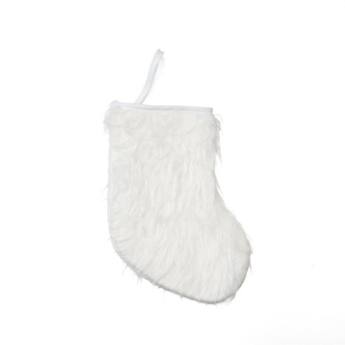 tissu Ornements suspendus de Noël, avec Peluche, Chaussettes, blanc, 230x120mm, Vendu par PC