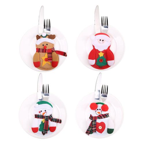 Cloth Christmas Tableware Bags Cover Sold By PC