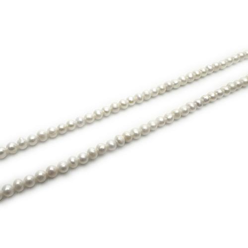 Cultured Potato Freshwater Pearl Beads, DIY, white, 3-4mm, Sold Per Approx 37 cm Strand