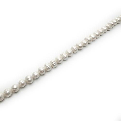 Cultured Potato Freshwater Pearl Beads, DIY, white, 9-10mm, Sold Per Approx 37 cm Strand