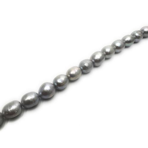 Cultured Rice Freshwater Pearl Beads, DIY, grey, 7-8mm, Sold Per Approx 37 cm Strand