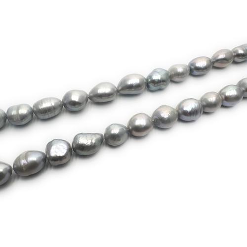 Keshi Cultured Freshwater Pearl Beads, DIY, grey, 7-8mm, Sold Per Approx 37 cm Strand