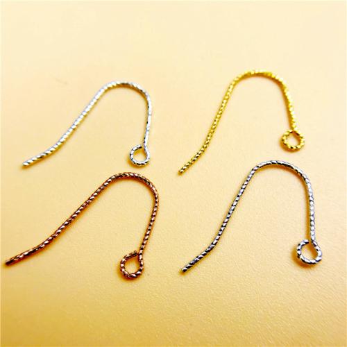 925 Sterling Silver Hook Earwire, 925 de prata esterlina, DIY, cores misturadas, Needle size:0.7mm, Aprox 4PCs/Lot, vendido por Lot