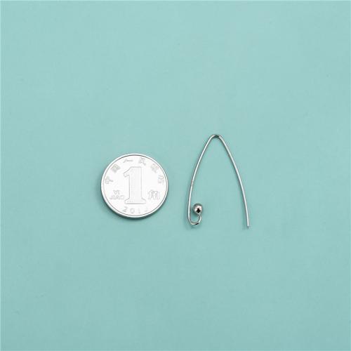 925 Sterling Sølv Hook Earwire, du kan DIY, flere farver til valg, 25.30x16.60mm, Solgt af par