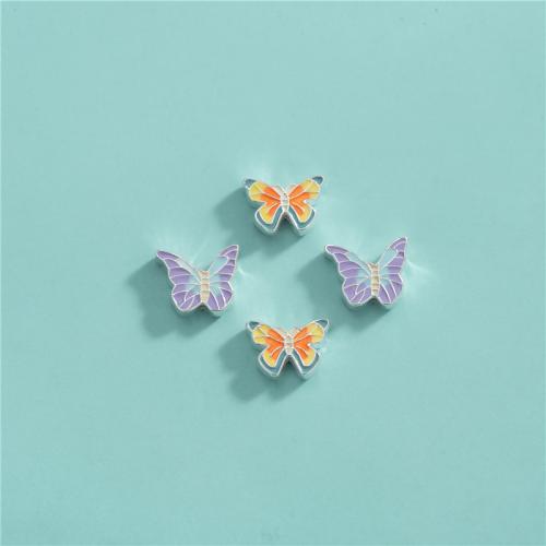 925 Sterling Silver Beads, Butterfly, DIY & different size for choice & epoxy gel, Sold By PC