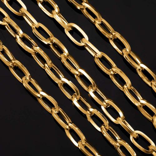 Stainless Steel Jewelry Chain, 304 Stainless Steel, Vacuum Ion Plating, different length for choice & DIY, more colors for choice, 8x4mm, Sold By Bag