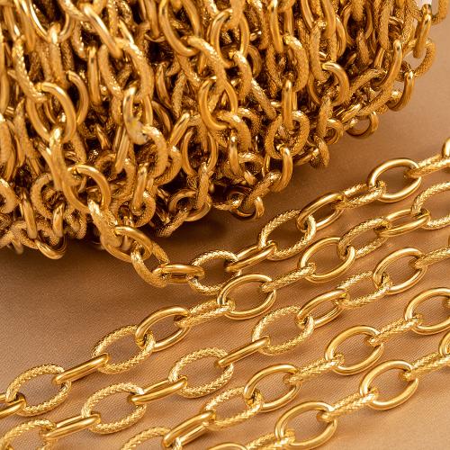 Stainless Steel Jewelry Chain, 304 Stainless Steel, Vacuum Ion Plating, DIY, more colors for choice, 13.50x8.50mm, 1m/Bag, Sold By Bag