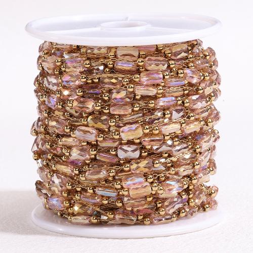 Decorative Beaded Chain, 304 Stainless Steel, Vacuum Ion Plating, DIY, more colors for choice, 1m/Bag, Sold By Bag