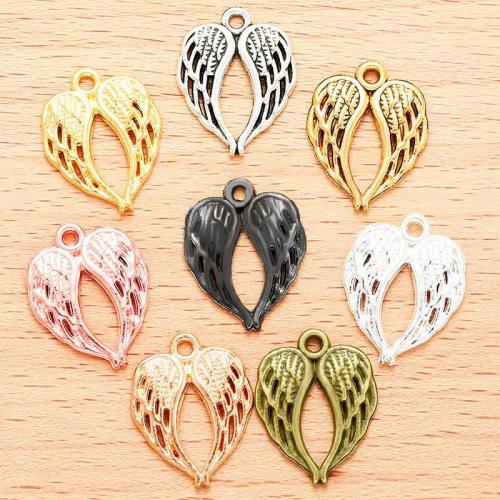 Wing Shaped Tibetan Style Pendants, plated, DIY, more colors for choice, 21x17mm, 100PCs/Bag, Sold By Bag