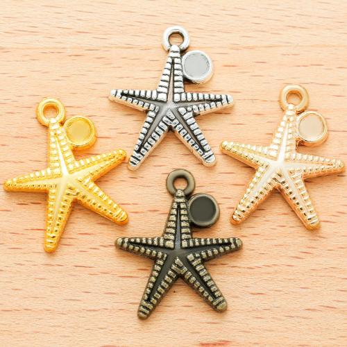 Zinc Alloy Animal Pendants Starfish plated DIY Sold By Bag