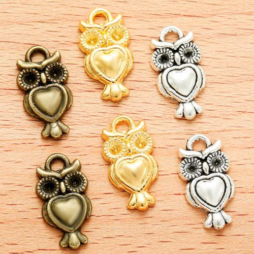 Zinc Alloy Animal Pendants Owl plated DIY Sold By Bag