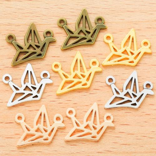 Tibetan Style Pendants, Thousand Origami Cranes, plated, DIY, more colors for choice, 16x12mm, 100PCs/Bag, Sold By Bag