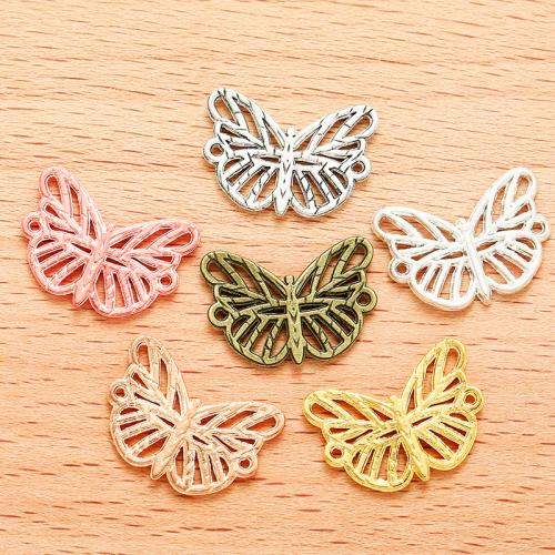 Tibetan Style Connector, Butterfly, plated, DIY & 1/1 loop, more colors for choice, 19x13mm, 100PCs/Bag, Sold By Bag