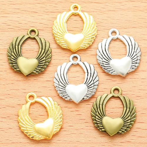 Aile en forme de pendentifs en alliage de Zinc, forme d'aile, Placage, DIY, plus de couleurs à choisir, 22x19mm, 100PC/sac, Vendu par sac