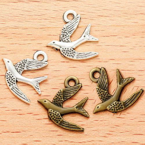 Tibetan Style Animal Pendants, Bird, plated, DIY, more colors for choice, 15x16mm, 100PCs/Bag, Sold By Bag