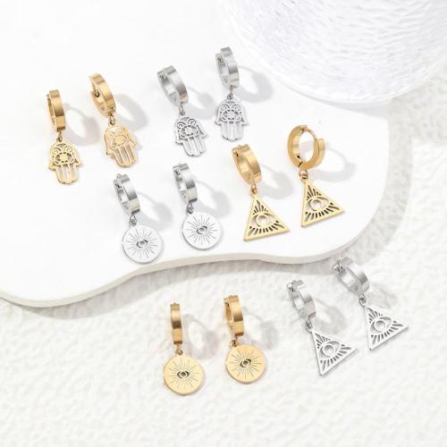 Stainless Steel Drop Earring 304 Stainless Steel plated fashion jewelry Sold By Pair