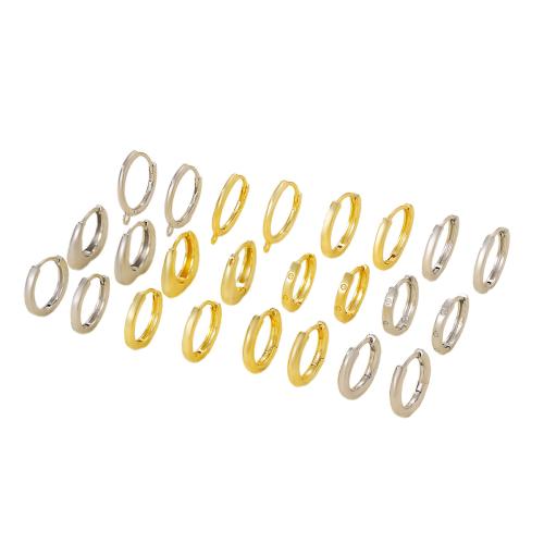 Brass Hoop Earring Components, plated, different styles for choice, more colors for choice, Sold By Pair