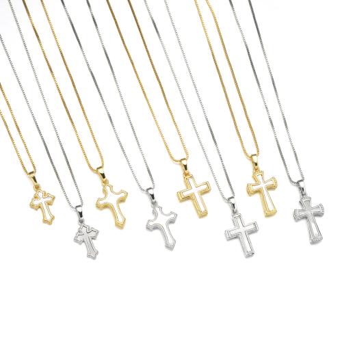 Brass Cross Pendants, with Shell, plated, DIY & different styles for choice, more colors for choice, Sold By PC