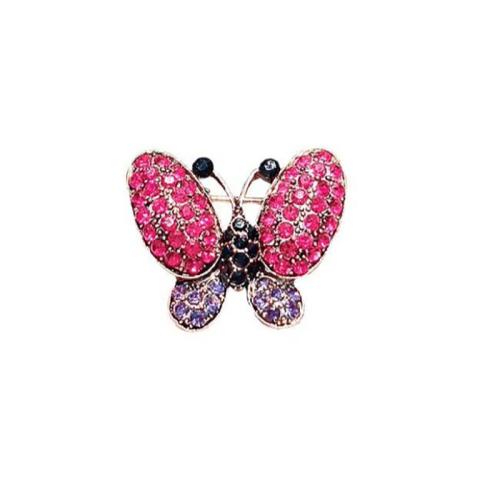 Zinc Alloy Brooches plated for woman & with rhinestone golden Sold By PC