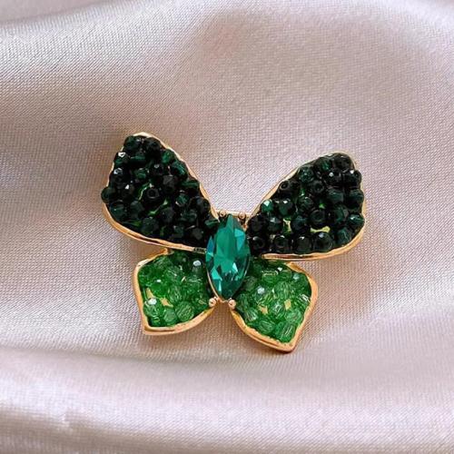 Zinc Alloy Brooches with Crystal for woman golden Sold By PC