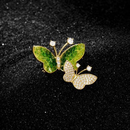 Zinc Alloy Brooches with Crystal plated for woman & with rhinestone Sold By PC