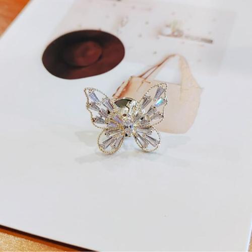 Zinc Alloy Brooches plated for woman & with rhinestone golden Sold By PC