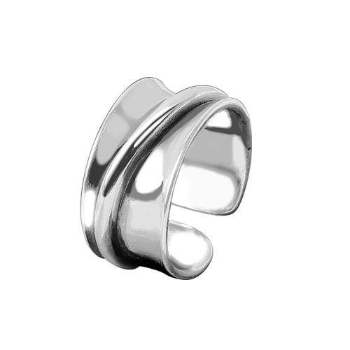 Brass Finger Ring, plated, for woman, silver color, Sold By PC