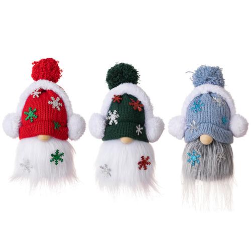 Cloth Christmas Doll, with Stone & PP Cotton & PVC Plastic, more colors for choice, 210x150mm, Sold By PC