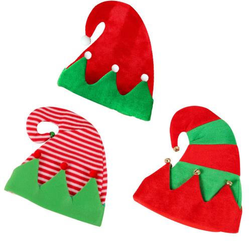 Velveteen Juledekoration ornamenter, Hat, flere farver til valg, 300x350mm, Solgt af PC