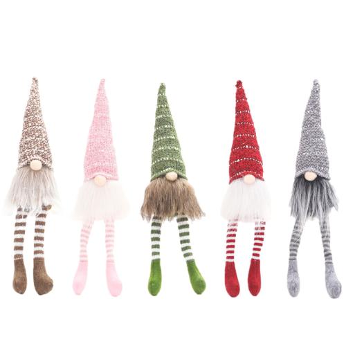 Cloth Christmas Doll, with PP Cotton, more colors for choice, 400x60x70mm, Sold By PC