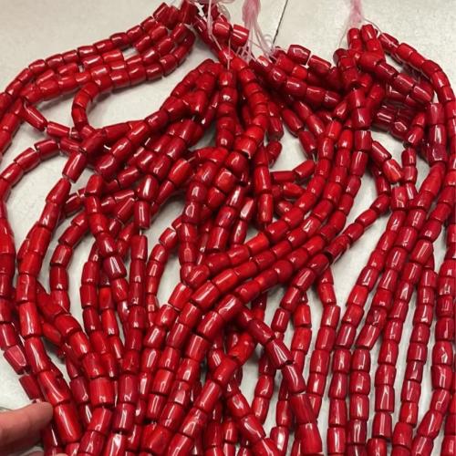 Natural Coral Beads, DIY, red, beads length 14-18mm, Sold By KG