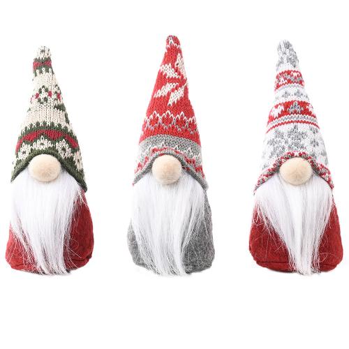 Knitted Fabric Christmas Doll, more colors for choice, 190x70mm, Sold By PC