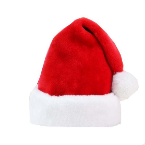 tissu Chapeau du père de Noël, avec Peluche, rouge, 480x300mm, Vendu par PC