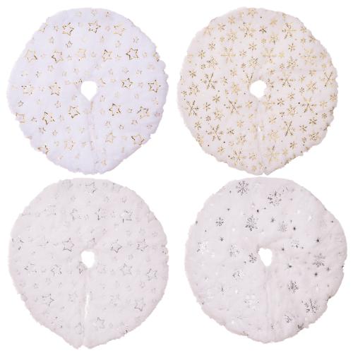 tissu Christmas Tree Skirt, avec Paillettes, Rond, styles différents pour le choix, 380x380mm, Vendu par PC