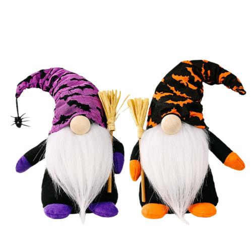 Klud Halloween ornamenter, med sten & PP bomuld, flere farver til valg, 220x100x60mm, Solgt af PC